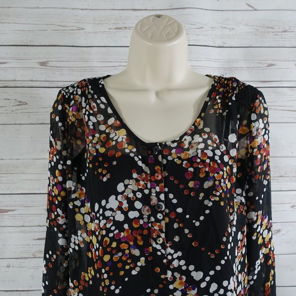 Daniel Rainn Roll Tab Sleeve Blouse Petite - Picture 2 of 11